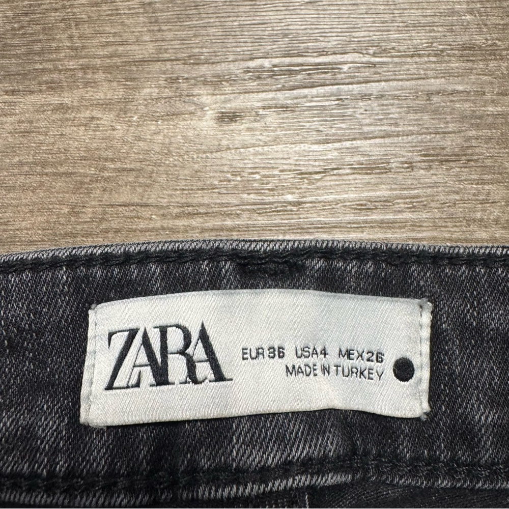 Zara Black High Waist Jeans Size 4 - Picture 6 of 8